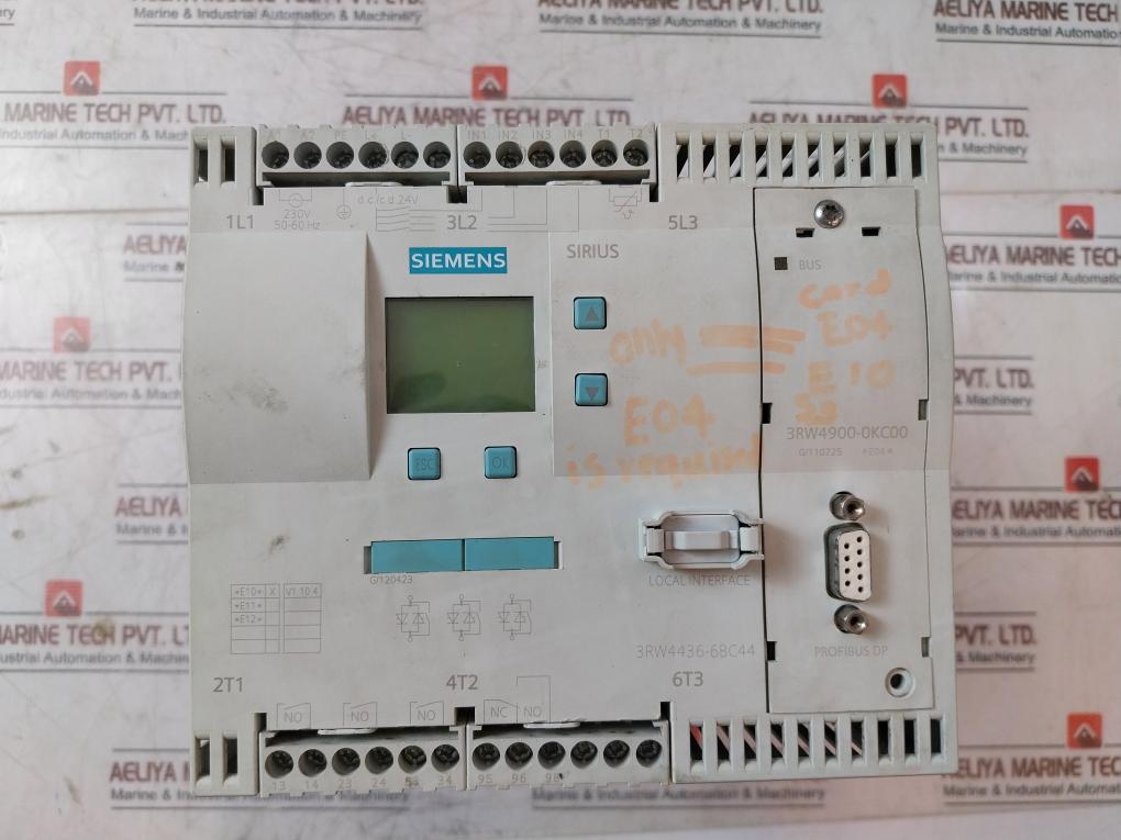 Siemens 3Rw4436-6Bc44 Sirius Soft Starter Class 10 50/60Hz
