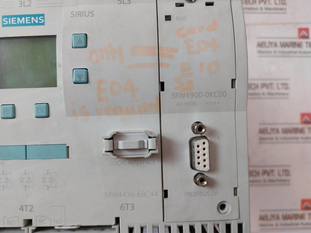 Siemens 3Rw4436-6Bc44 Sirius Soft Starter Class 10 50/60Hz