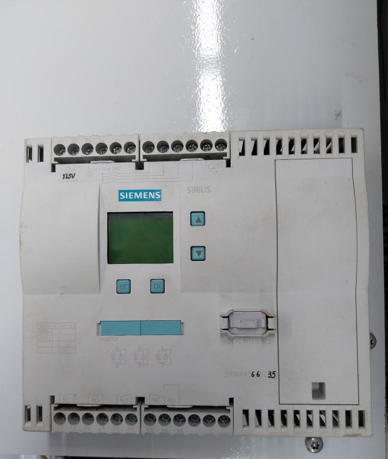 Siemens 3Rw4456-6Bc35 Ac Semiconductor Motor Starter 115Vac 50-60Hz