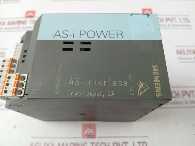 Siemens 3Rx9502-0Ba00 As-interface Power Supply Module Kcc-rem-s49-asi Dc 30V/5A