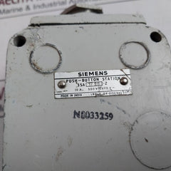 Siemens 3Sa 1729-z Push-button Station 10A 500V/600V