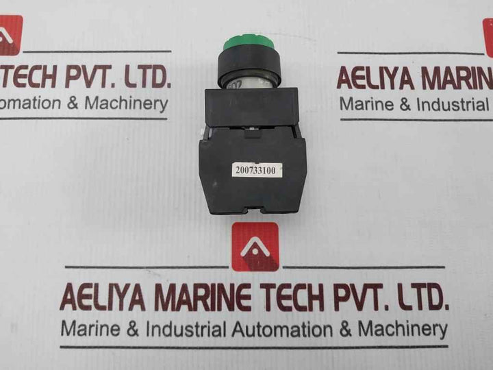 Siemens 3Sb12 02 0Le01 Raised Actuator-green With Contact Block W/O Spsre Dlsc