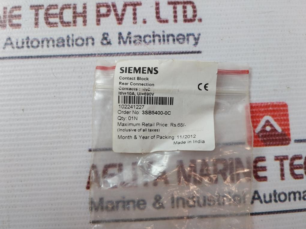 Siemens 3Sb5400-0C Contact Block