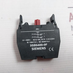 Siemens 3Sb5400-0F Contact Block 690V 201838100