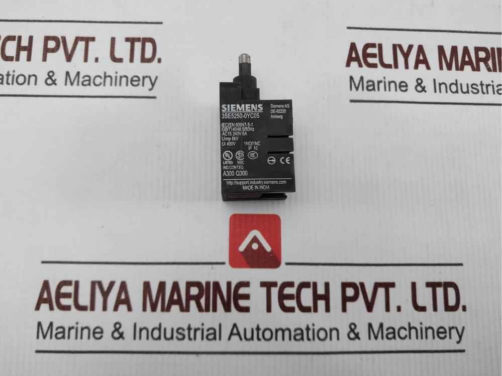 Siemens 3Se5250-0Yc05 Limit Switch Ac15 240V 6A 50Hz