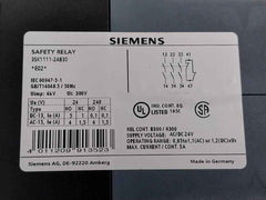 Siemens 3Sk1111-2Ab30 Safety Relay 50Hz-24V-5A
