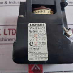 Siemens 3Ta6802-0A Contactor 183V/220V 50/60 Hz