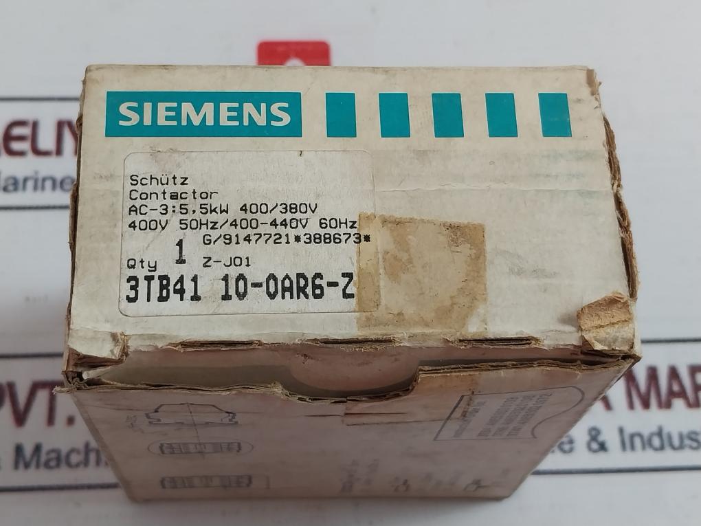 Siemens 3Tb41 10-0A 10E Contactor 400V 50Hz 400-440V 60Hz