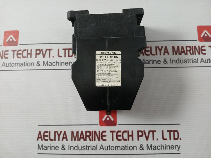 Siemens 3Tb43 17-0A Contactor 22E 35A 27A 600V Ac 220V 50Hz 264V 60Hz