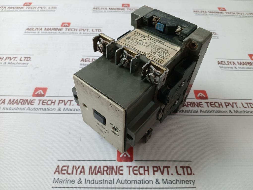 Siemens 3Tb46 17-0A 3-pole Motor Starter Contactor Vde 0660 Iec 158 600Vac 8A