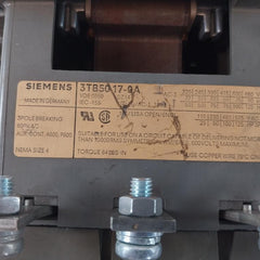 Siemens 3Tb5017-0A 3 Pole Contactor