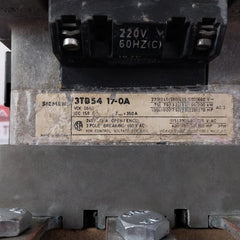 Siemens 3Tb54 17-0A 3 Pole Breaking Contactor 220V 60Hz