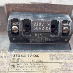 Siemens 3Tb54 17-0A 3 Pole Breaking Contactor 220V 60Hz