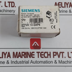 Siemens 3Tf20 10-0Ap6 Contactor 4Kw 400Vac