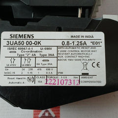 Siemens 3Tf30 10-0A Air Break Contactor Ie/Ac1=20A Ie/Ac3=9A 415V 690V