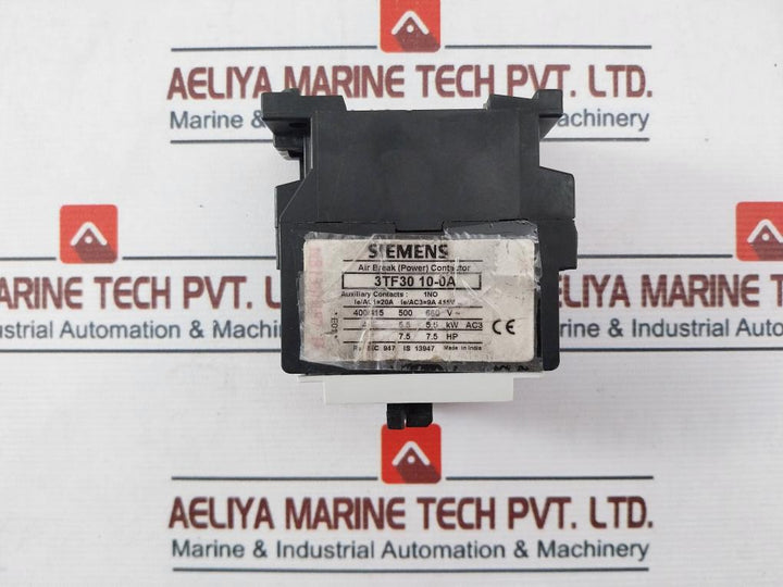 Siemens 3Tf30 10-0A Air Break (Power) Contactor 9A 415V