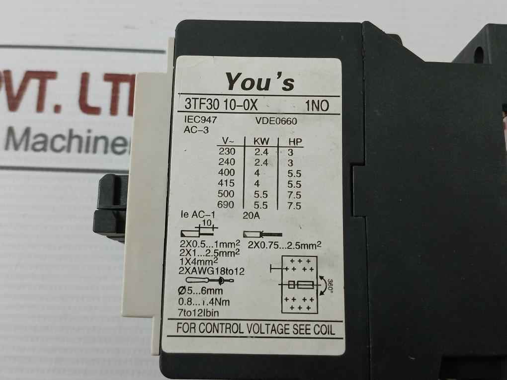 Siemens 3Tf30 10-0X Power Contactor