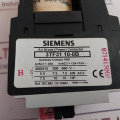 Siemens 3Tf31 10-0B Air Break (Power) Contactor 24V Dc