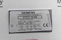 Siemens 3Tf31 10-0B Air Break (Power) Contactor 415V Ac 12A 071415008