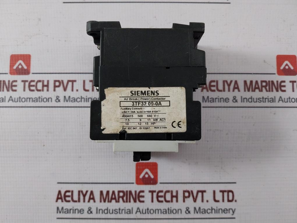 Siemens 3Tf32 00-0A Air Break Power Contactor 30A 16A 220V 50Hz 415V- Is 13947