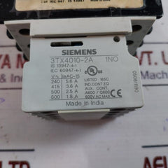 Siemens 3Tf32 00-0A Power Contactor With Auxiliary Contact Block 3Tx4010-2A