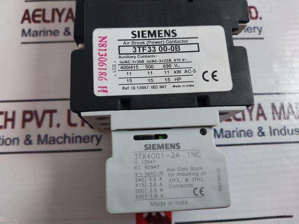 Siemens 3Tf3300-0B Contactor 1Hyn401100P15