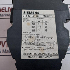 Siemens 3Tf42 22-0X Contactor 220V 60Hz