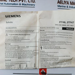 Siemens 3Tf4644-0Ap0 Auxiliary Contactor 80A 600Vac