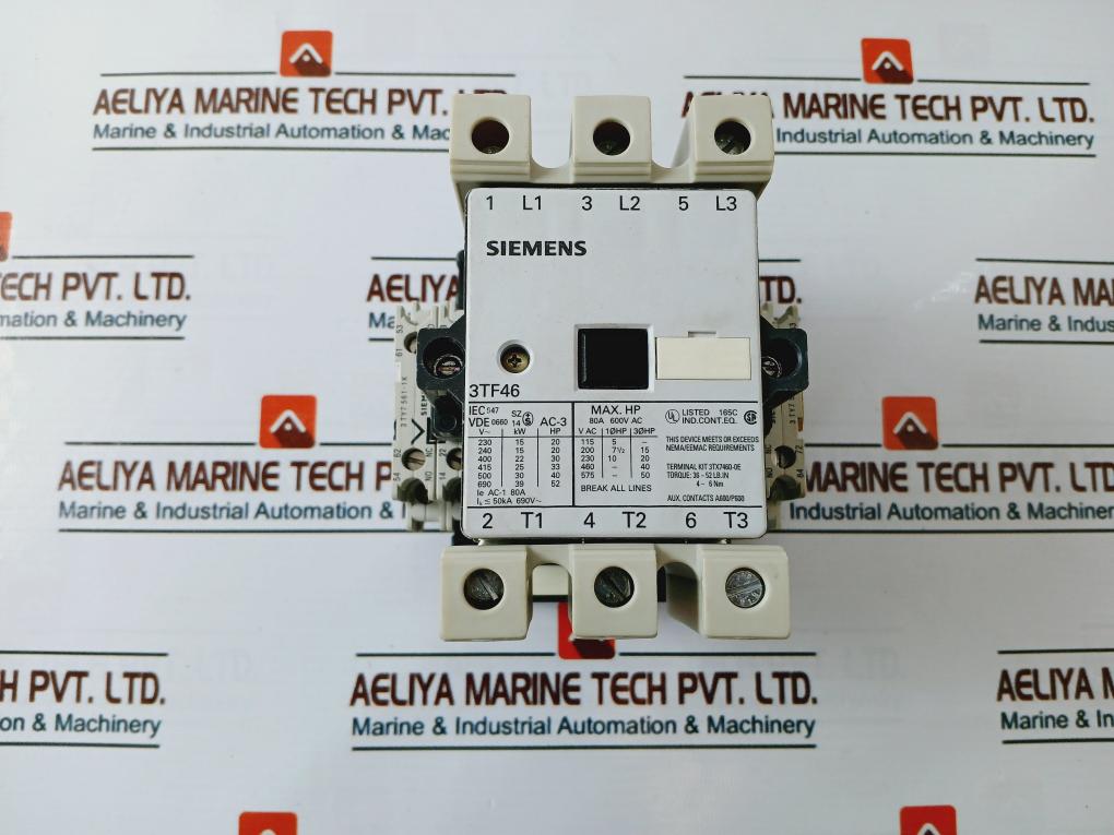 Siemens 3Tf4644-0Ap0 Auxiliary Contactor 80A 600Vac