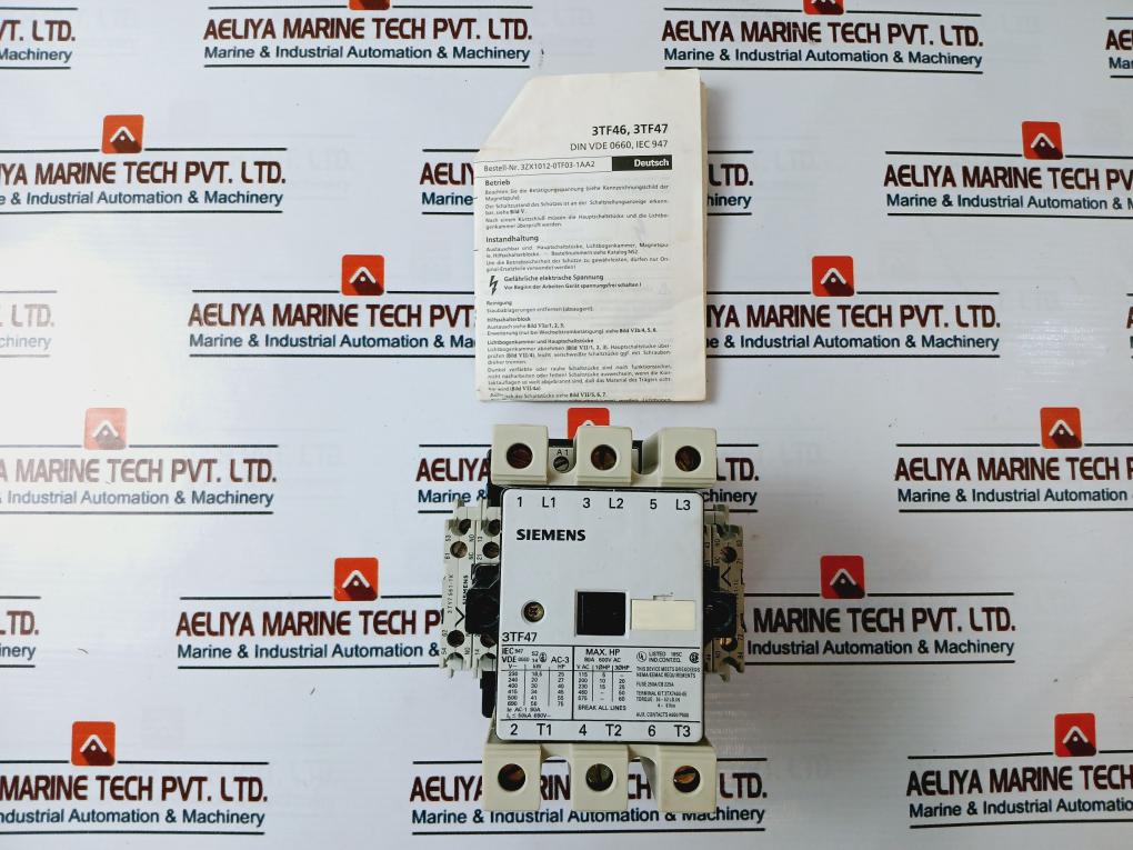 Siemens 3Tf4744-0Ap0 Contactor 80A 600Vac