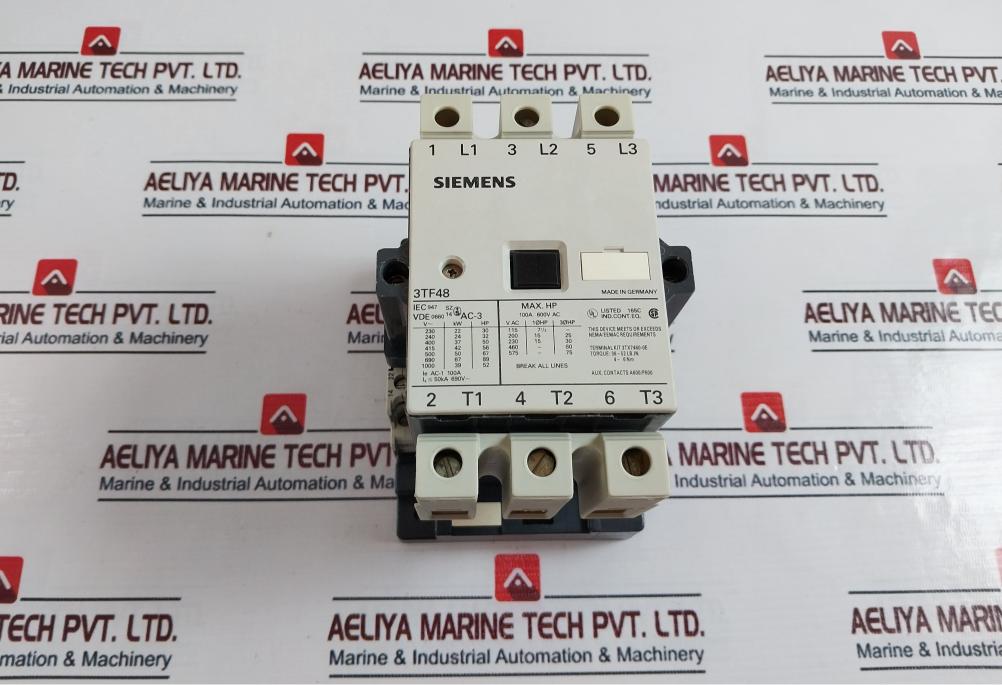 Siemens 3Tf4822-0Ap0 Ac Contactor 100A 600Vac