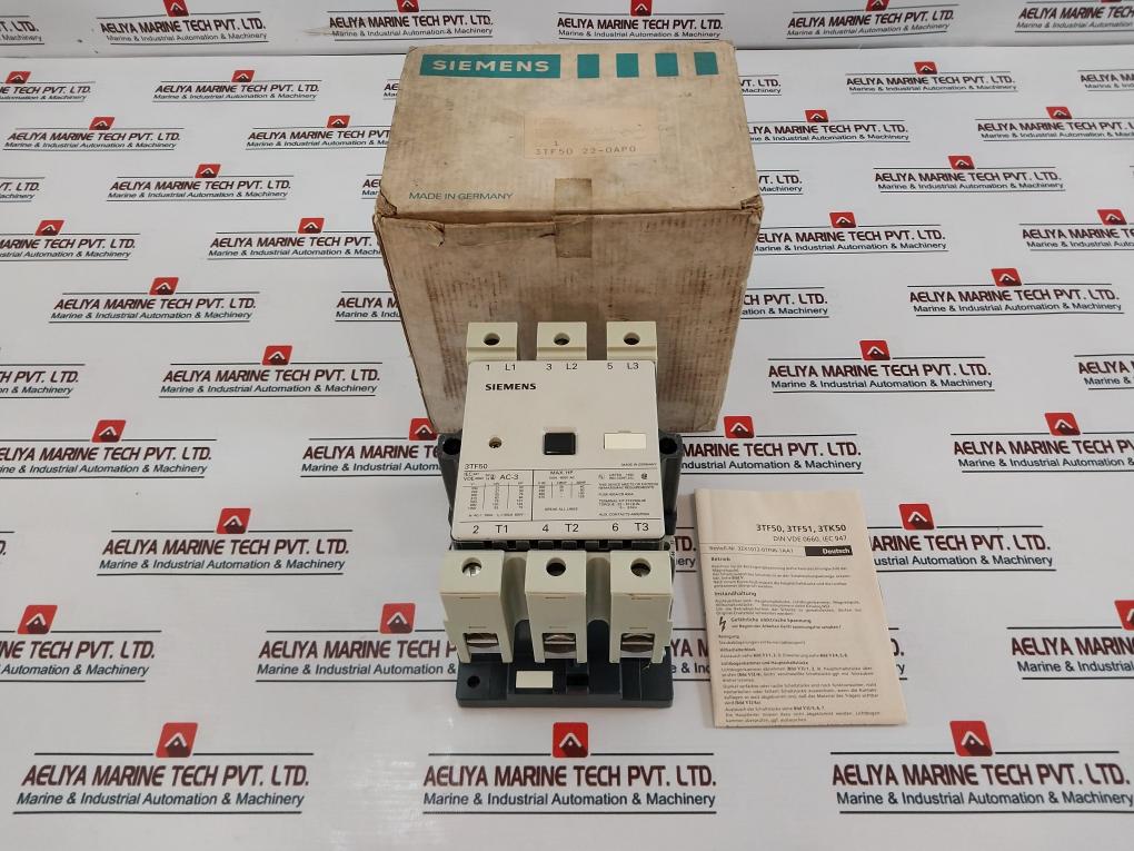 Siemens 3Tf50 Contactor 600V 100A