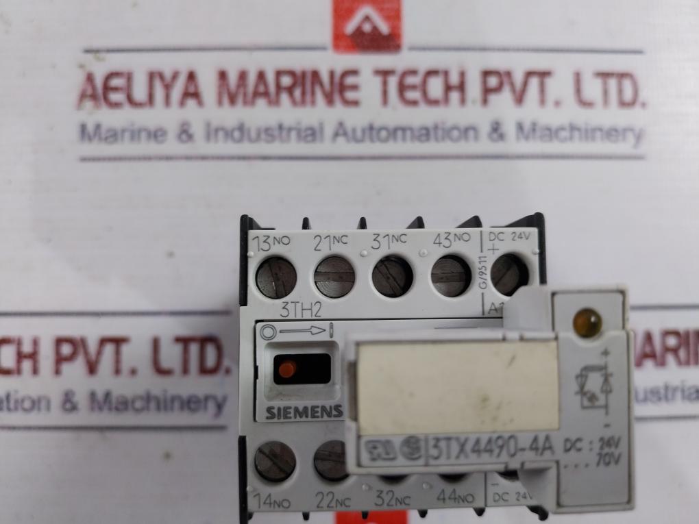 Siemens 3Th2022-0Bb4 Contactor Relay With 3Tx4490-4A Surge Suppressor