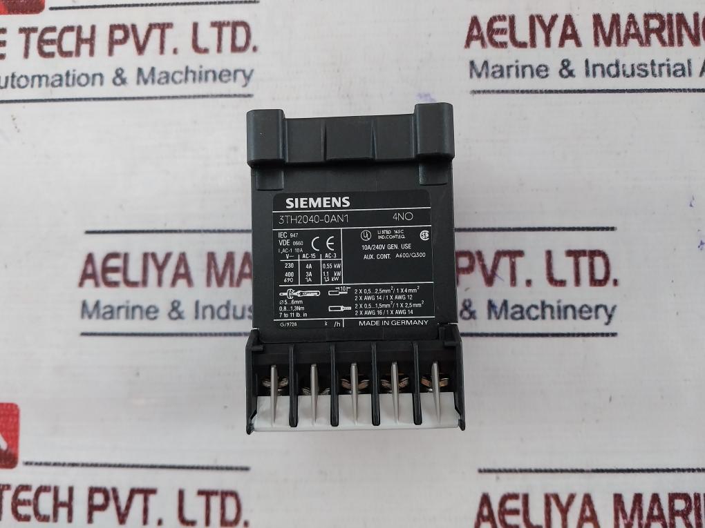 Siemens 3Th2040-0An1 Control Relay 3Zx1012-0Tf20-1Aa2