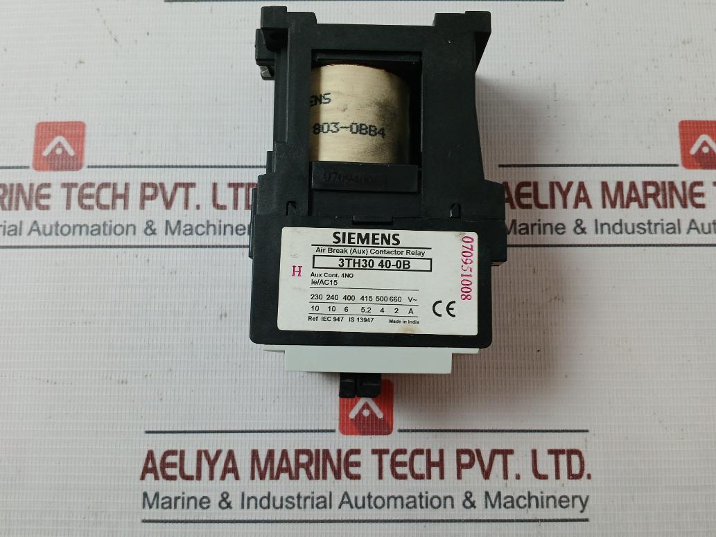 Siemens 3Th30 40-0B Air Break Contactor Relay Ie/Ac15 40E 803-08B4