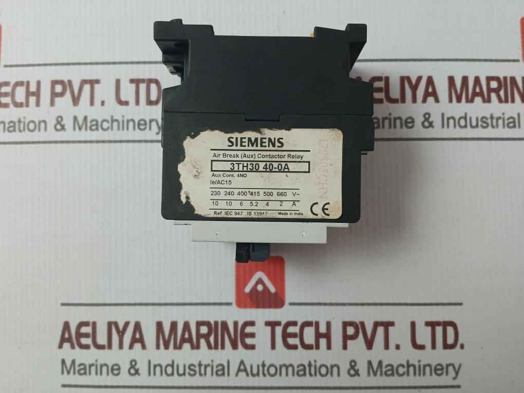 Siemens 3Th30 Auxiliary Contactor Relay