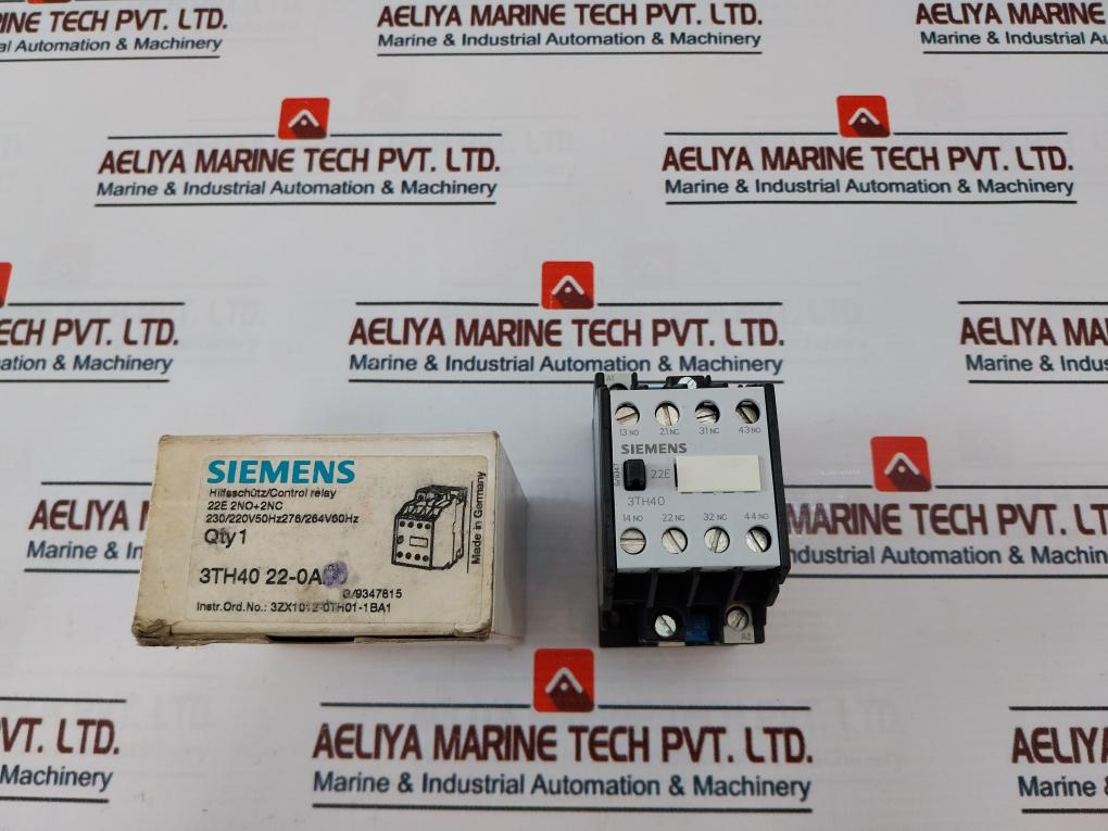 Siemens 3Th4022-0A Control Relay 50/60Hz