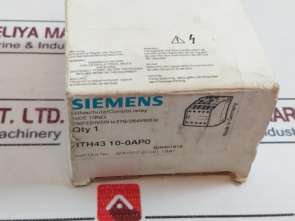 Siemens 3Th4310-0A Contactor Control Relay