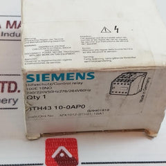 Siemens 3Th4310-0A Contactor Control Relay