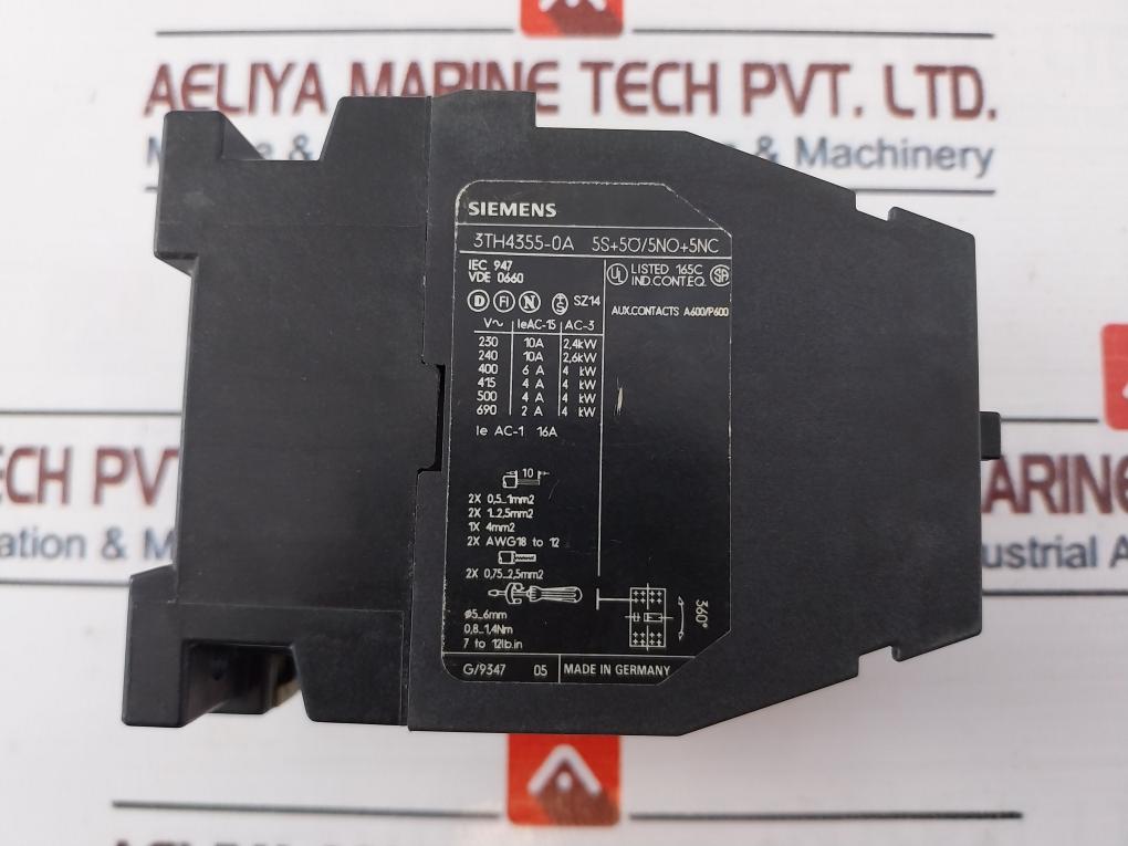 Siemens 3Th4355-0A 55E Control Relay G/9347