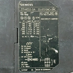 Siemens 3Th4355-0A Contactor Relay 230/220V 50Hz