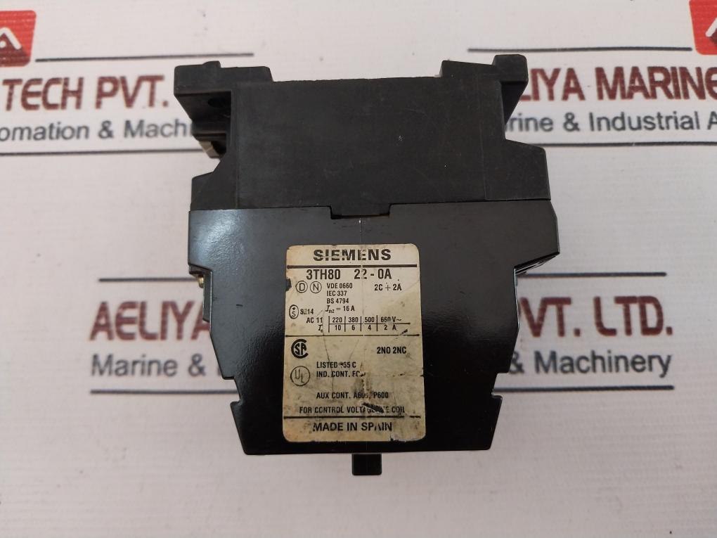 Siemens 3Th80 22-0A 22E Contactor