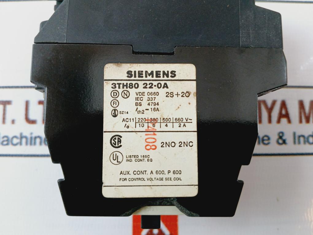 Siemens 3Th80 22-0A Contactor 16A