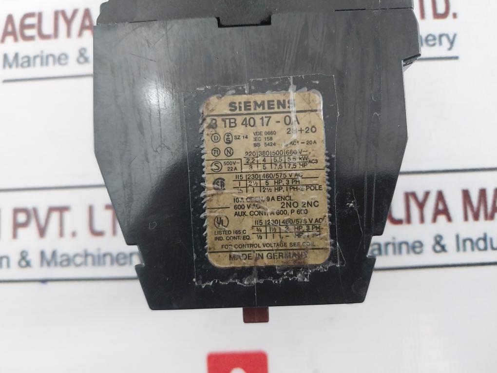 Siemens 3Th80 Contactor Relay