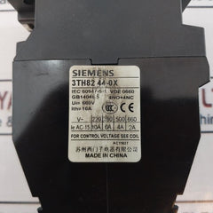 Siemens 3Th82 44-0X Contactor Relay 16A 660V