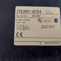Siemens 3Tk2801-0Db4/ 3Tk2801-odb4 Contactor Safety Combination 6A/240V Dc24V