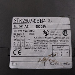 Siemens 3Tk2907-0Bb4 Safety Relay Dc 24V 6A/240V Ac