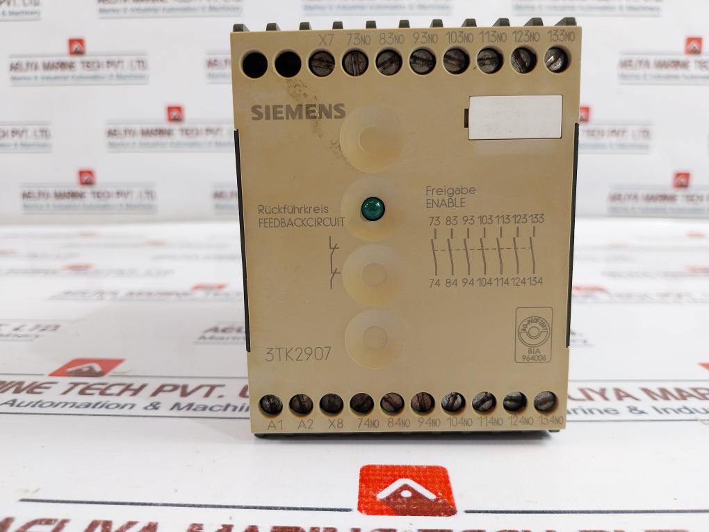 Siemens 3Tk2907-0Bb4 Safety Relay Dc 24V 6A/240V Ac