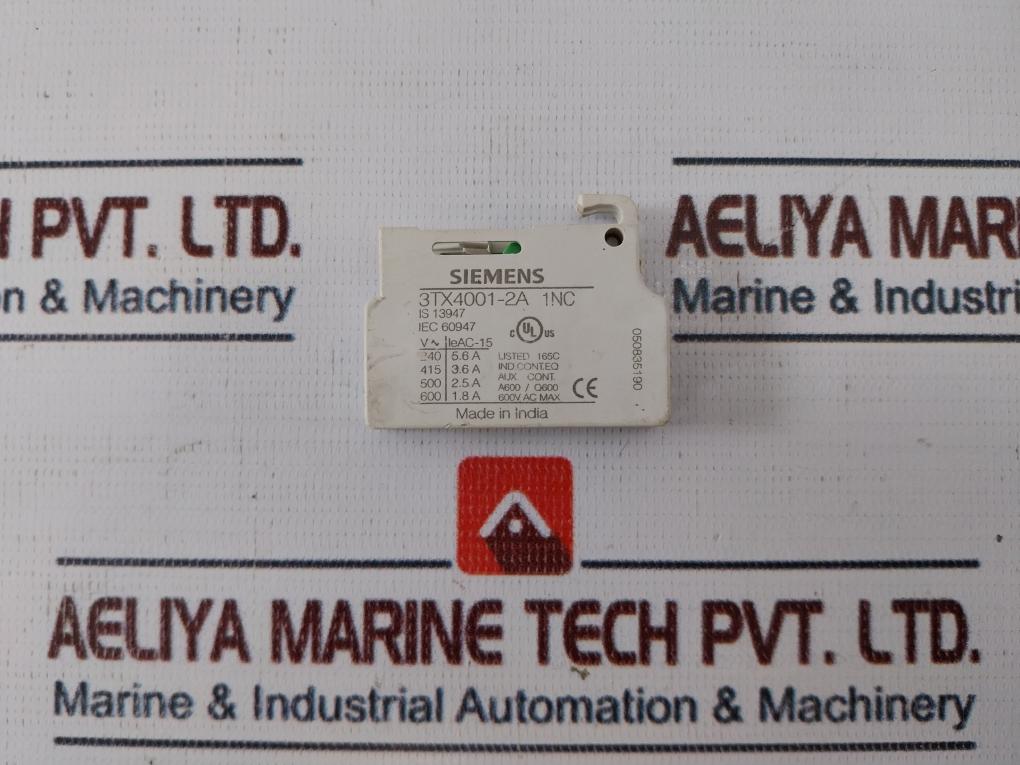 Siemens 3Tx4001-2A Auxiliary Switch Block