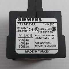 Siemens 3Tx4 412-1A Auxiliary Contact Block